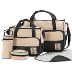5Pcs Multi-Functional Baby Diaper Changing Pad Tote Handbag Mummy Mother Bag - ENSEIGNE DENIS