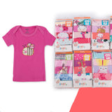 Short-Sleeved Envelope Collar T-shirt Cotton Cartoon