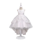 Cute Summer Sleeveless Baby Girls Princess Lace Wedding Party Dancing Dress