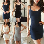 Women Sexy Spaghetti Strap Slim Bodycon Package Hip Party Clubwear Mini Dress