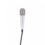 3.5mm Universal Wire Connect Karaoke Metallic Mini Microphone for Cell Phone PC