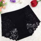 Sexy Floral Lace Women Panties Bowknot See Through Solid Color Briefs Underwear