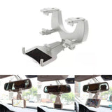 Car Rearview Mirror Smartphone GPS Clamp Bracket Mount Holder Stand Cradle