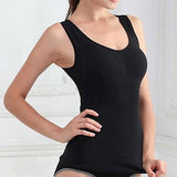 Women Slimming Tummy Control Breast Lift Built-in Bra Tank Top Shaper Shapewear