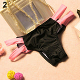 Women's Sexy Sweet Bowknot Strappy Side Bikini Bottom Summer Beach Swimwear - ENSEIGNE DENIS