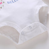 Fashion Baby Girls Hello Fox Long Sleeve Pullover Romper Pants Outfits Cloth Set
