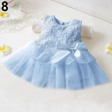 Baby Girls Summer Floral Princess Bowknot Tutu Sundress Party Robe Vest Dress