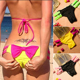 Women's Sexy Sweet Bowknot Strappy Side Bikini Bottom Summer Beach Swimwear - ENSEIGNE DENIS