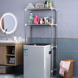 2 Tiers Over Washing Machine Rack Metal Shelving Stand Bathroom Kitchen Storage Shelf Space Saver Shelf Organizer Bath Towels Shampoo Shower Gel Holder