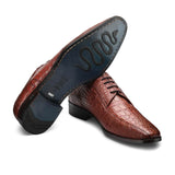 Red Crocodile Oxford Shoes
