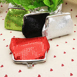 Fashion Women Sequins Buckle Mini Change Coin Purse Clutch Handy Wallet Bag