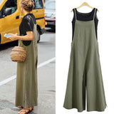 Women Fashion Loose Casual Palazzo Pants Trousers Overalls Summer Jumpsuit Gift