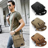 Man's Simple Causal Canvas Rucksack Multifunctional Outdoors Shoulder Sling Bag