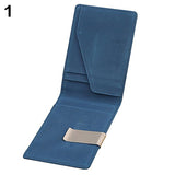 Men Fashion Faux Leather Magic Credit Card ID Holder Money Clip Short Wallet