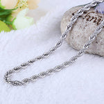 Women's Men's 925 Sterling Silver Twist Chain Necklace Charm Fashion Jewelry