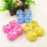 Infant Baby Girls Lovely Floral Printed Bow Soft Sole Toddles Shoes Prewalker