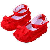Baby Girls' Sweet Bow Comfortable Anti-Slip Princess Toddler Crib Shoes 0-18M