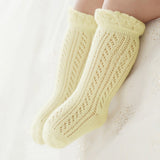 Newborn Baby Girls Sweet Cotton Summer Anti-slip Sole Breathable Knee High Socks
