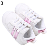 Fashion Toddler Baby Boys Girls Soft Bottom Anti-Skid Sport Prewalker Crib Shoes