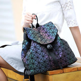 Geometric lattice luminous backpack