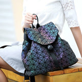 Geometric lattice luminous backpack