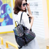 Geometric lattice luminous backpack