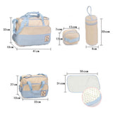 5Pcs Multi-Functional Baby Diaper Changing Pad Tote Handbag Mummy Mother Bag - ENSEIGNE DENIS