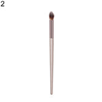 1Pc Champagne Gold Handle Eyebrow Foundation Powder Flame Makeup Brush Portable