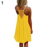 Sexy Women's Summer Casual Sleeveless Strap Backless Beach Dress for Evening Party - ENSEIGNE DENIS