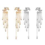 Fashion Star Tassel Dangle Ear Jacket Women Jewelry Cocktail Banquet Earrings