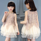 Girls' Summer Lovely Lace Multi Layers Tulle Ball Gown Dress Princess Dress