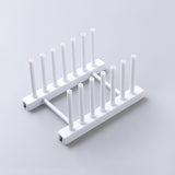 Kitchen Dish Plate Pot Cover Drying Drain Holder Plastic Storage Rack Shelf