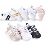 Fashion Toddler Baby Boys Girls Soft Bottom Anti-Skid Sport Prewalker Crib Shoes