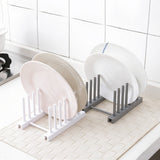 Kitchen Dish Plate Pot Cover Drying Drain Holder Plastic Storage Rack Shelf