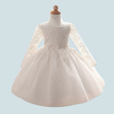 Autumn and winter new baby dress, hundred days of age lace wedding