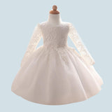 Autumn and winter new baby dress, hundred days of age lace wedding