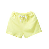 Candy Color Summer Children Boy Girl Cotton Shorts Drawstring Baby Casual Pants