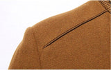 Thicker Mens Trench Coats 2017 Winter Long Wool Trench Coat Men Slim