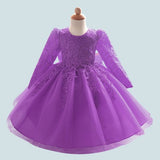 Autumn and winter new baby dress, hundred days of age lace wedding