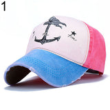 Men Women Adjustable Baseball Cap Anchor Sun Screen Outdoor Sports Snapback Hat
