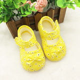 Infant Baby Girls Lovely Floral Printed Bow Soft Sole Toddles Shoes Prewalker