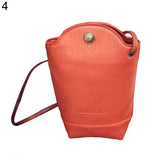 Fashion Women's Mini Faux Leather Cross Body Bag Purse Bucket Phone Bag Gift