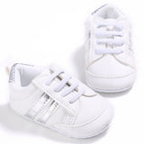 Fashion Toddler Baby Boys Girls Soft Bottom Anti-Skid Sport Prewalker Crib Shoes
