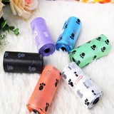 1 Roll/15 Bags Pet Puppy Dog Waste Poop Bag Degradable Poo Clean-up Pick-up Bag