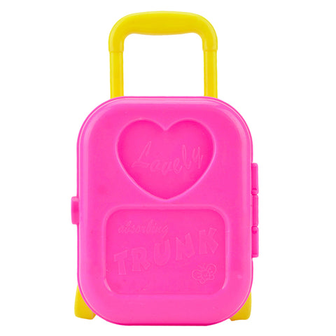 3D Kids Children Wheel Travel Train Suitcase Luggage for Barbie Doll Accessories