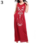 Women's Summer Sexy Casual Boho Long Maxi Party Beach Dress Vest Sundress