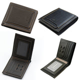 Men's Classic Faux Leather Bifold Wallet Money Credit/ID Card Holder Slim Purse