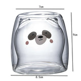 Creative Transparent Double Walls Glass Cartoon Bear