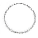 3W1421 - Rhodium Brass Jewelry Sets with AAA Grade CZ  in Clear