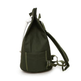 Men's Solid Color Drawstring Canvas Large Capacity Bucket Bag Casual Backpack